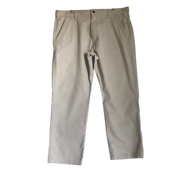 Carhartt Pants Men's 38x30 Gray Relaxed Fit Canvas Khaki Casual Workwear - Picture 1 of 11